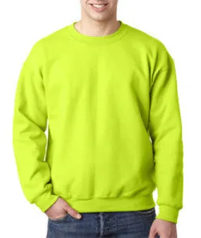 12000 Gildan Adult Gildan DryBlendCrew Neck Sweatshirt Safety Green (50/50)