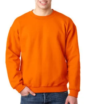 12000 Gildan Adult Gildan DryBlendCrew Neck Sweatshirt Safety Orange (50/50)