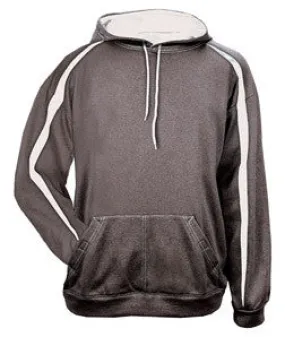 1467 Badger Adult 100% Polyester Performance Fusion Hooded Sweatshirt Carbon/ White