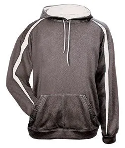 1467 Badger Adult 100% Polyester Performance Fusion Hooded Sweatshirt Carbon/ White