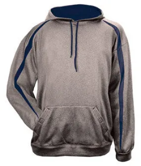 1467 Badger Adult 100% Polyester Performance Fusion Hooded Sweatshirt Steel/ Navy