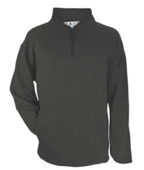 1483 Badger Adult Pro Heathered Fleece 1/4 Zip Sweatshirt Carbon