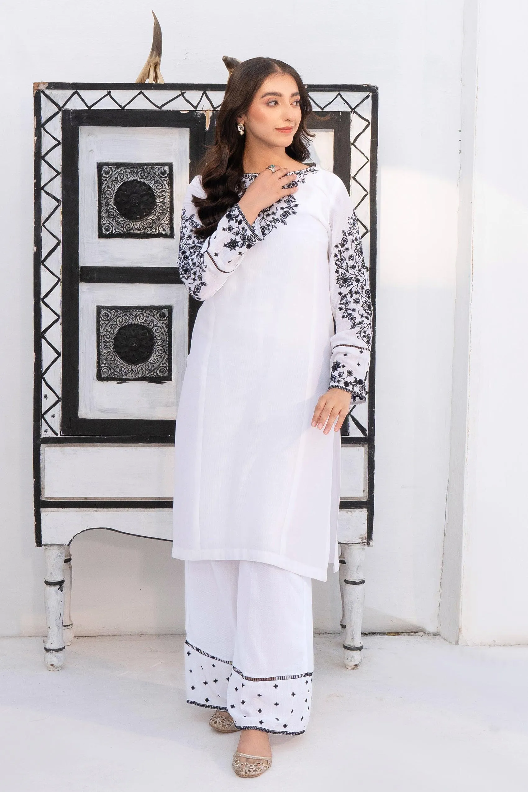 2PC - Embroidered Textured Lawn Suit