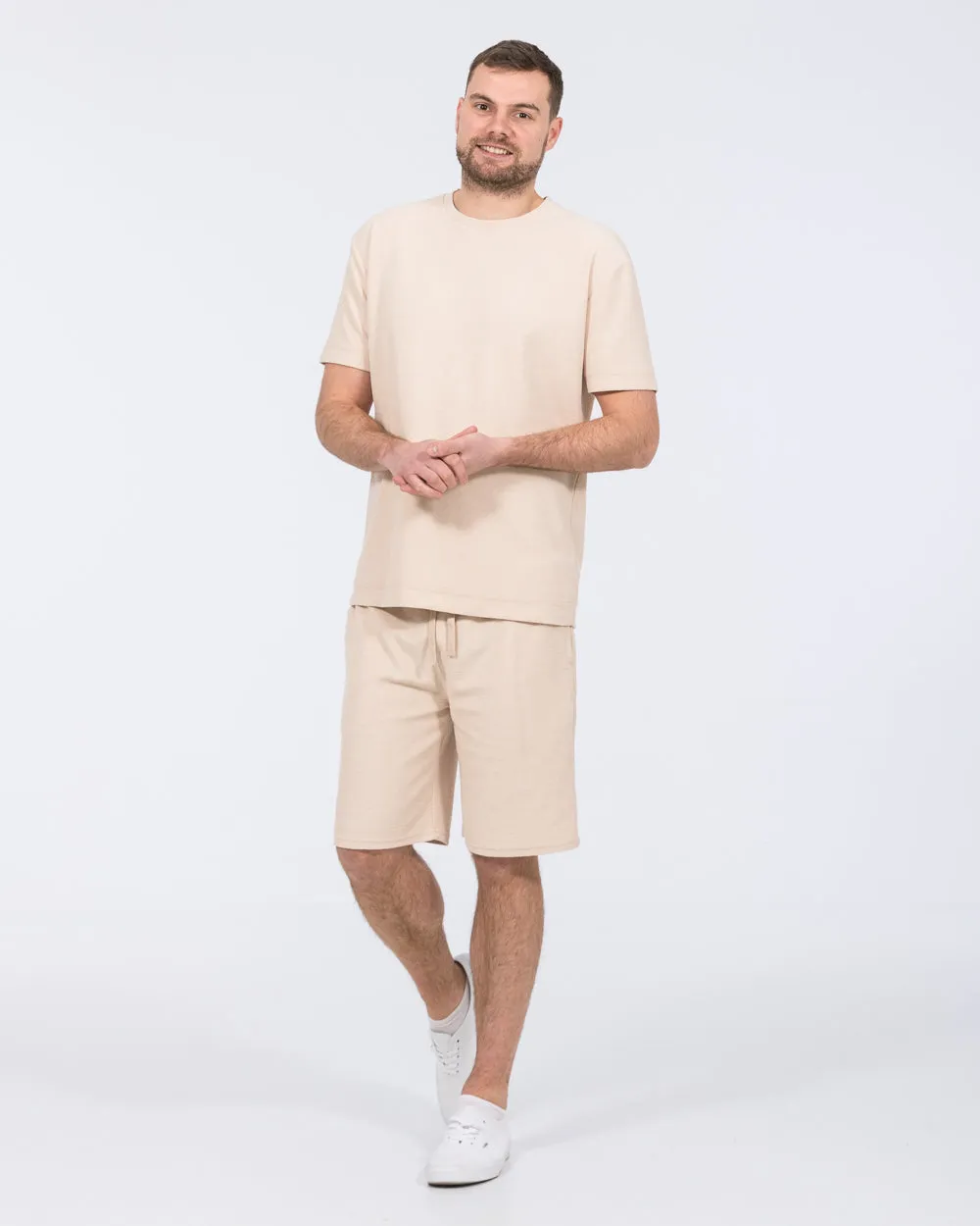 2t Kai Tall Textured Shorts (cement)