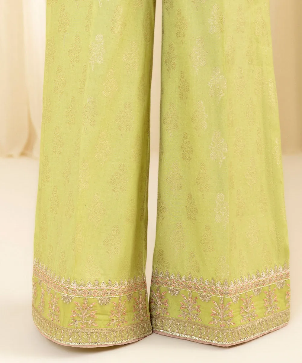3 Piece -  Embroidered Karandi Suit