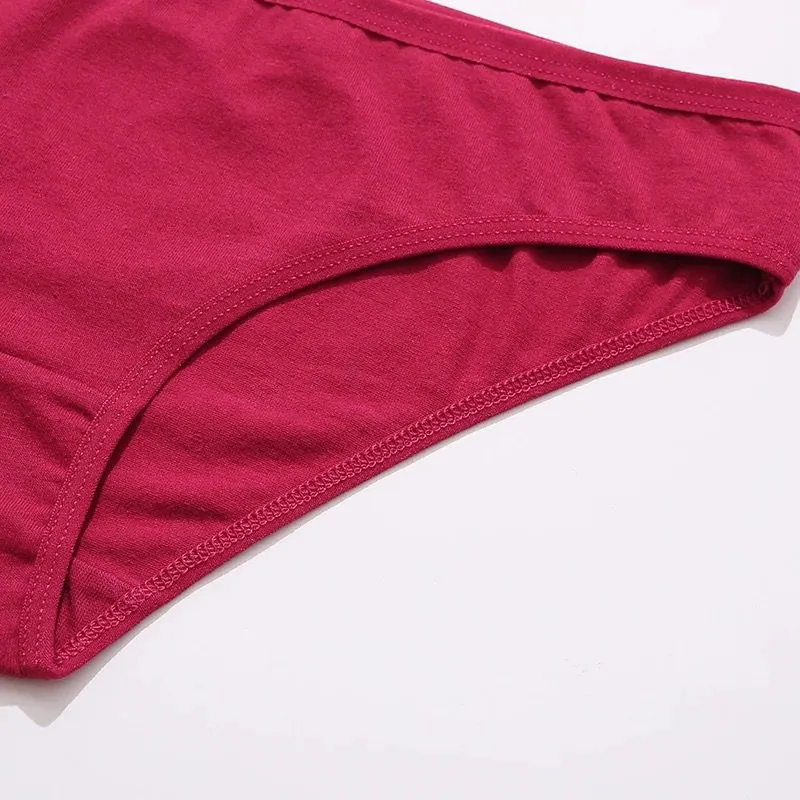 5PCS Cotton Panties Women Sexy Transparent Heart