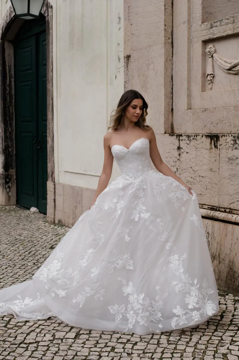 Abella by Allure Lace Corset "Babetta" Bridal Gown E450