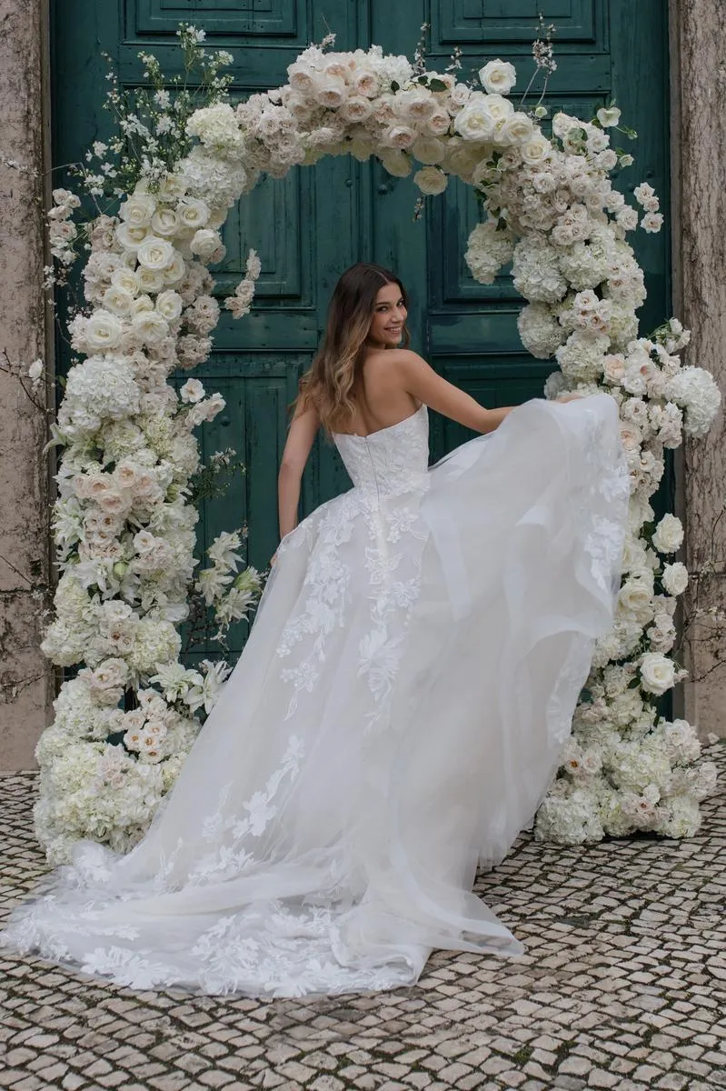 Abella by Allure Lace Corset "Babetta" Bridal Gown E450