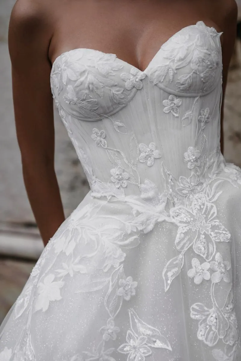 Abella by Allure Lace Corset "Babetta" Bridal Gown E450