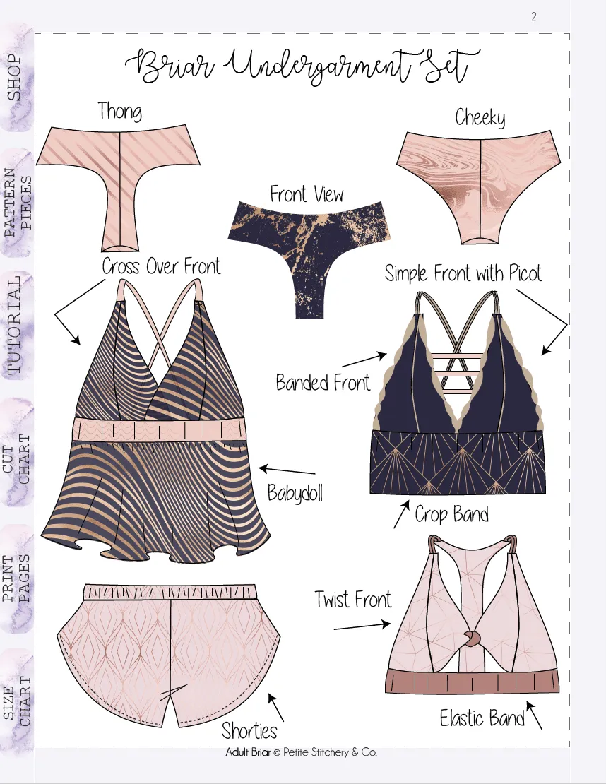 Adult Briar Undergarment Set