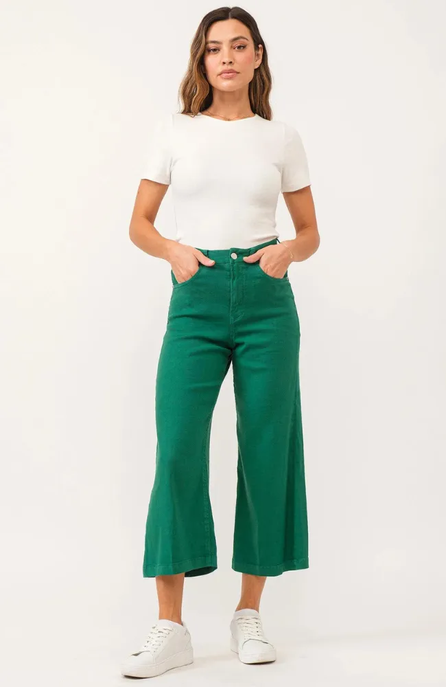 Audrey Cropped - Galapagos Green