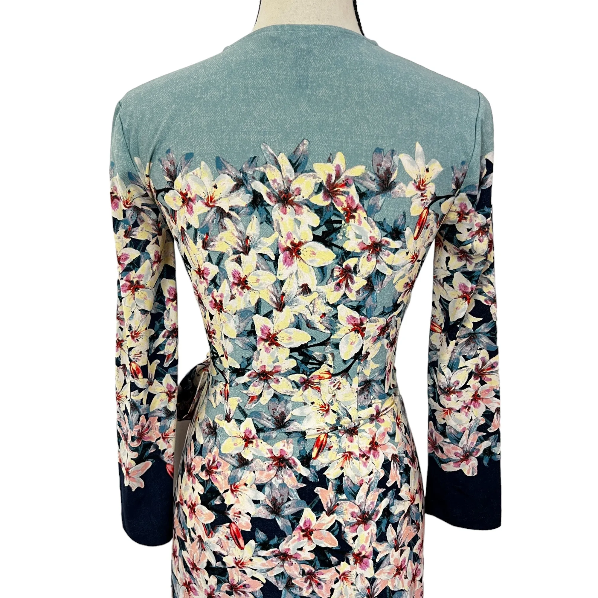 BCBG Maxazria Floral Wrap Dress Size XS