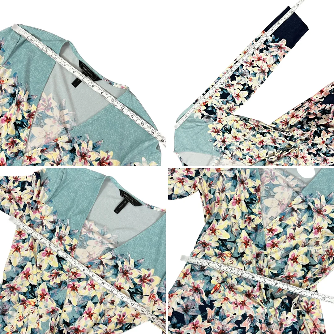 BCBG Maxazria Floral Wrap Dress Size XS