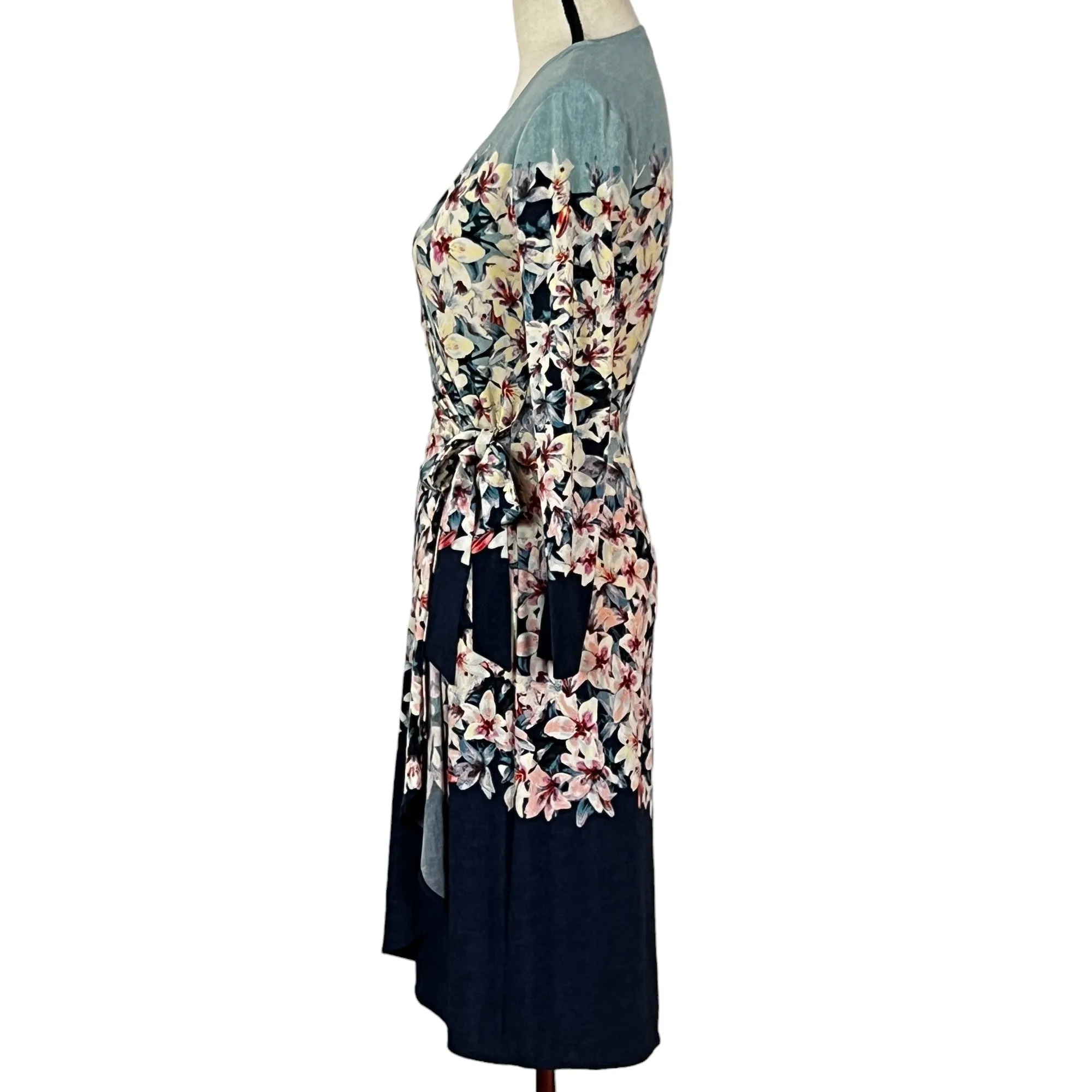 BCBG Maxazria Floral Wrap Dress Size XS