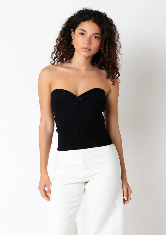 Becca Black Twist Knot Tube Top