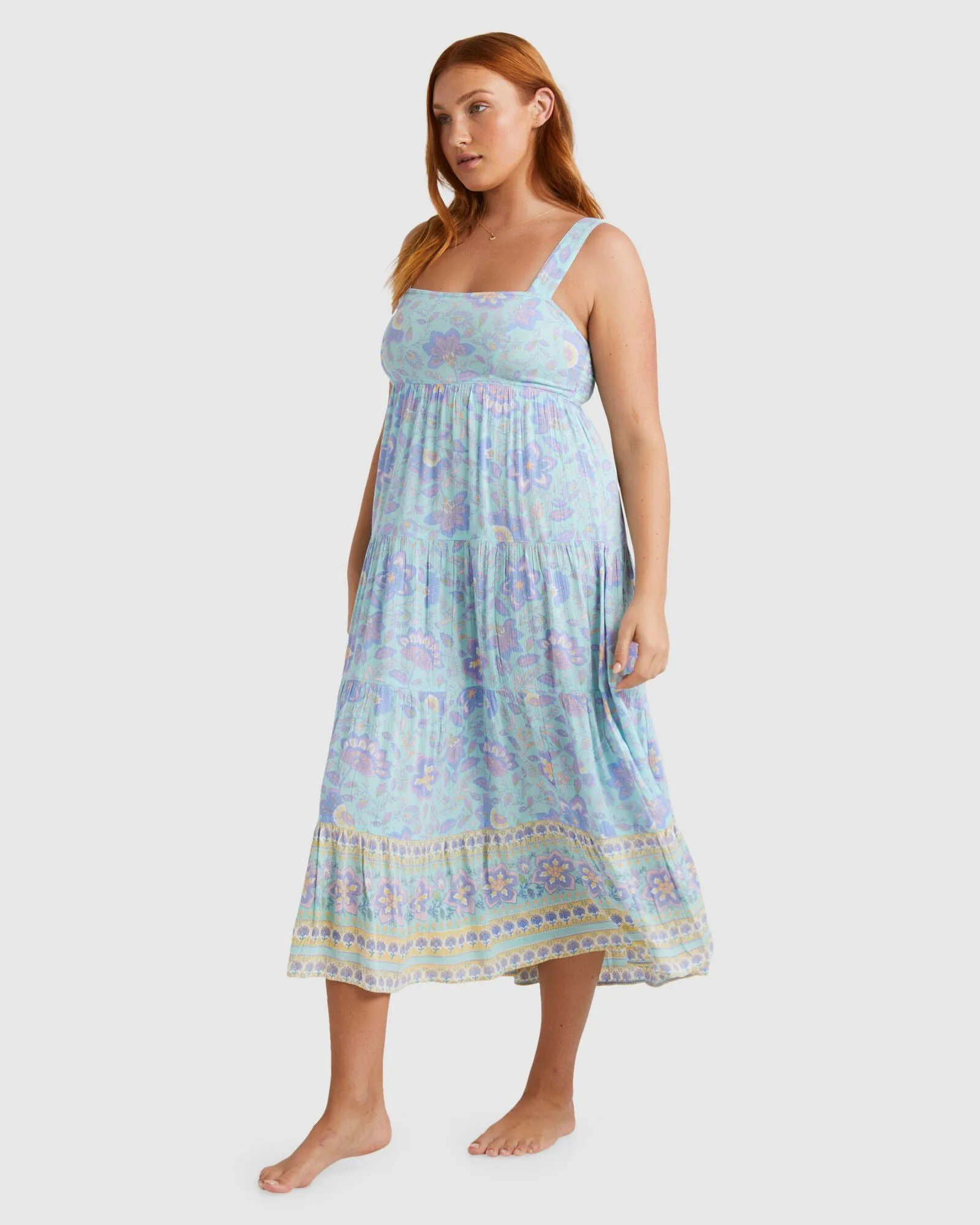 Billabong Hideaway Shine On Midi Dress -Mint