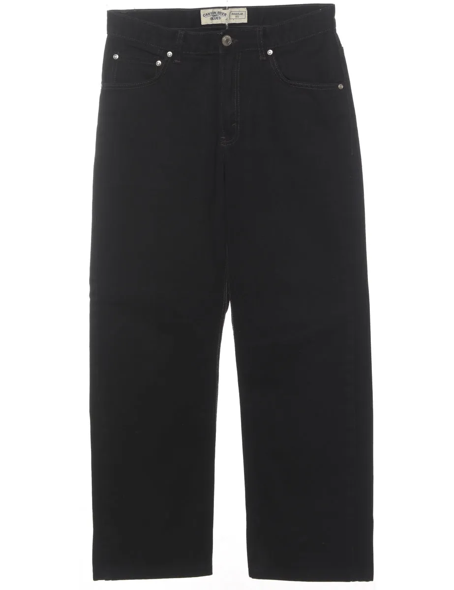 Black Straight Fit Jeans - W31 L30