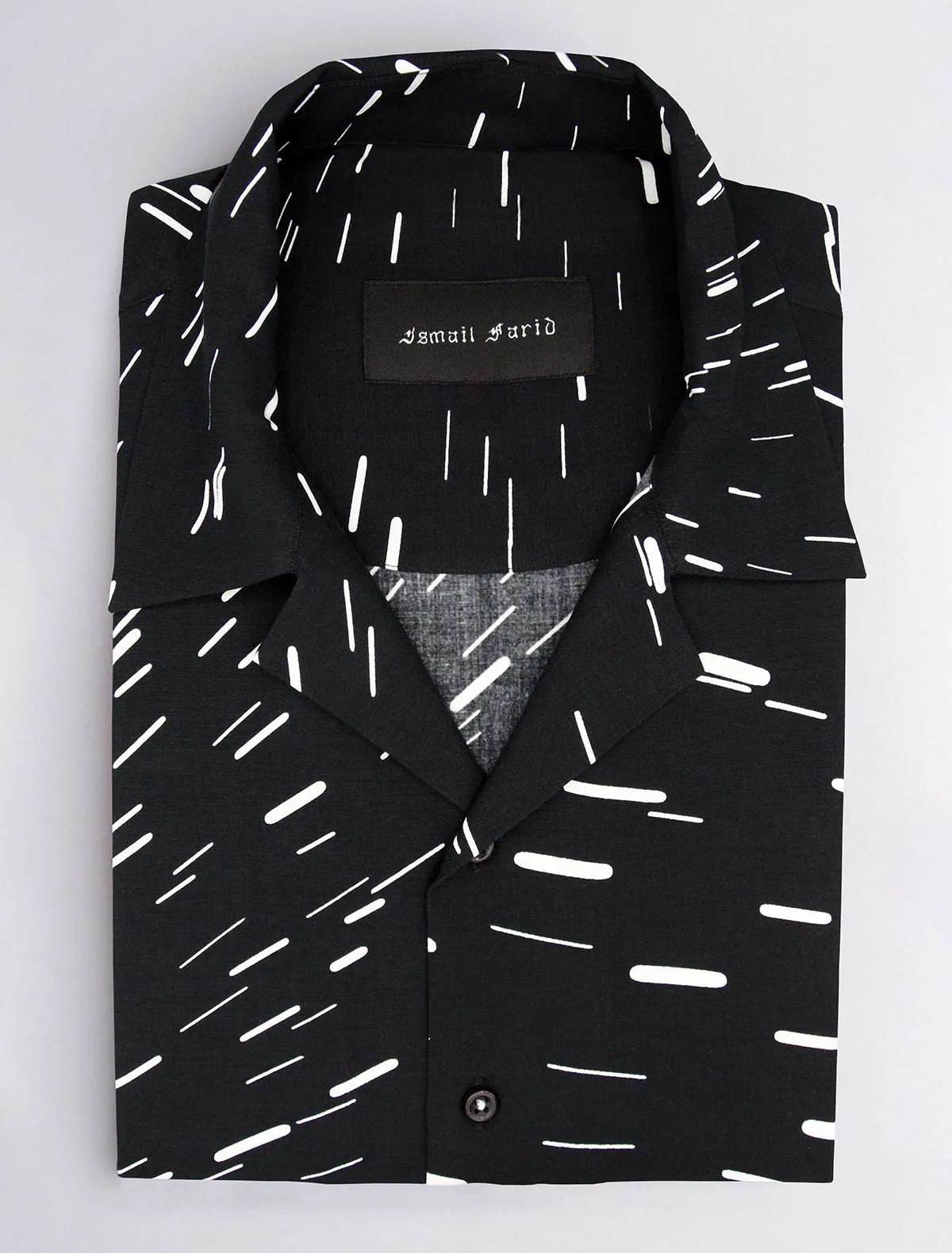 BLACK TEXTURED SHIRT