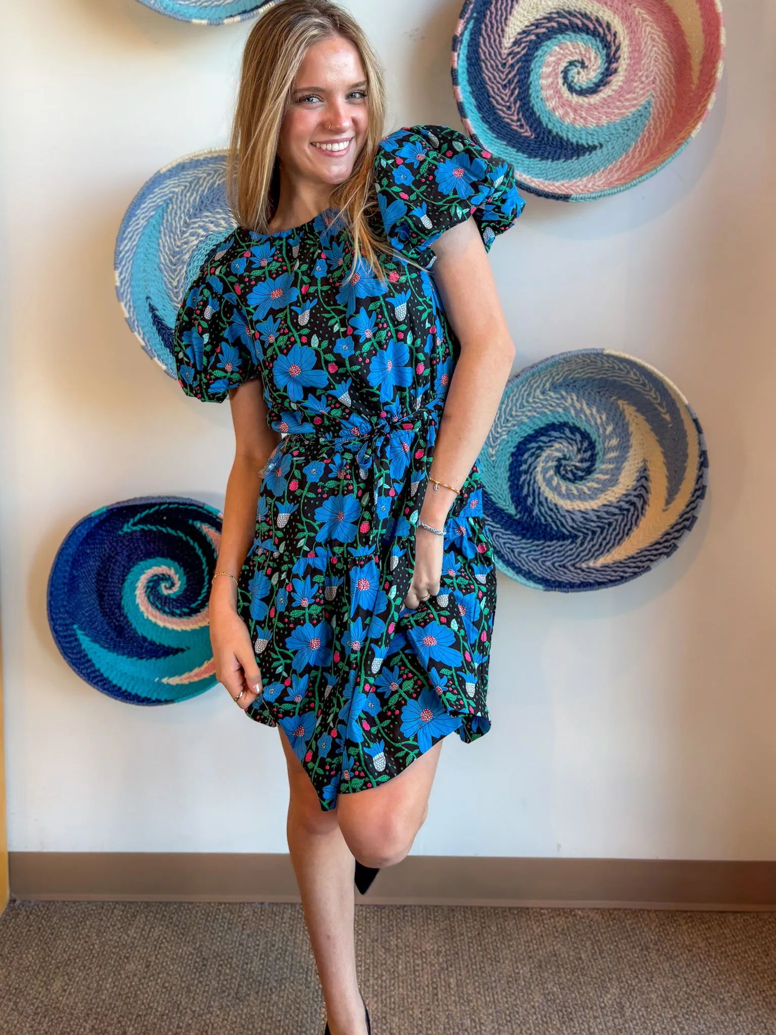 Blue Morning Glory Dress