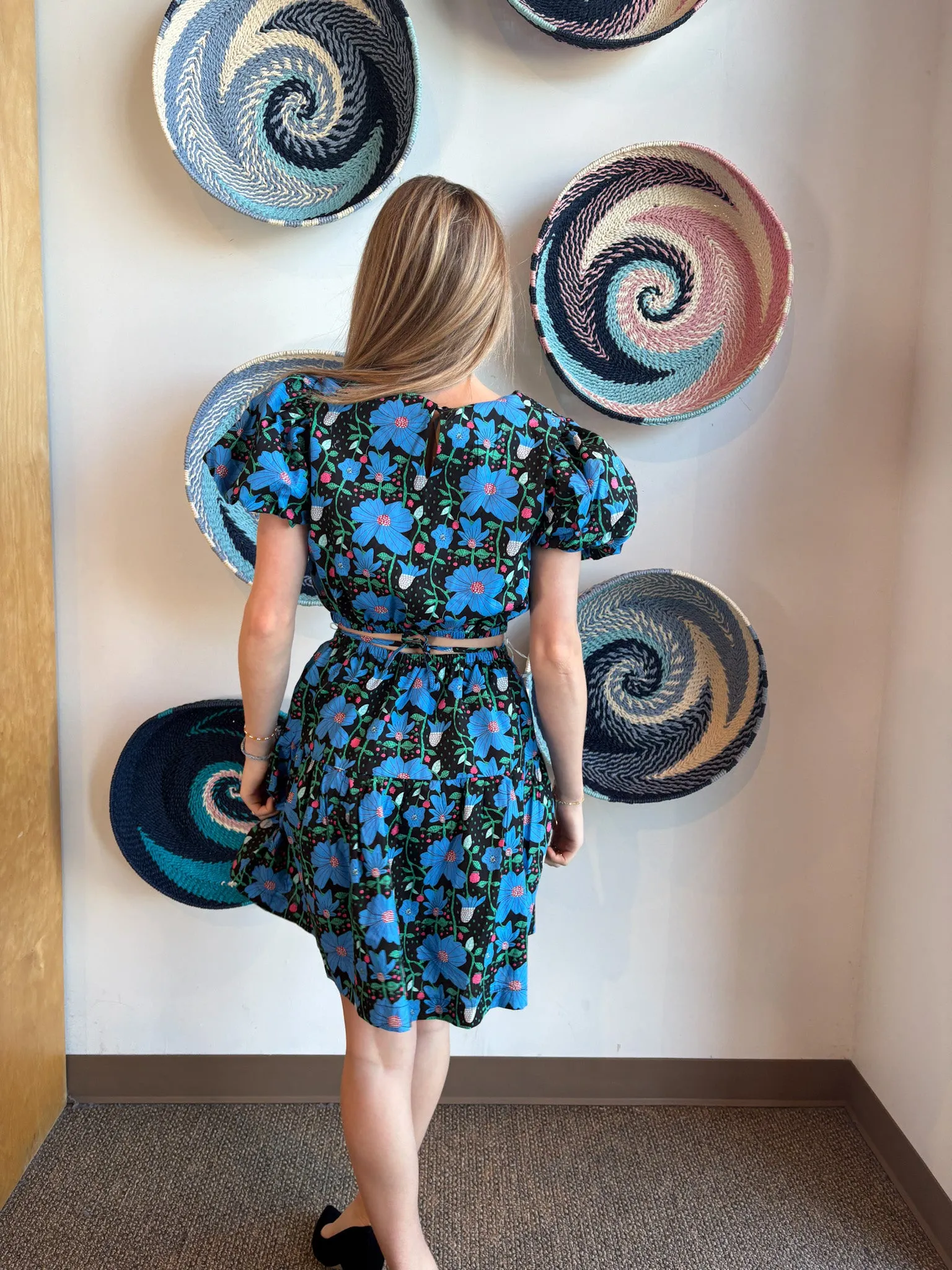 Blue Morning Glory Dress