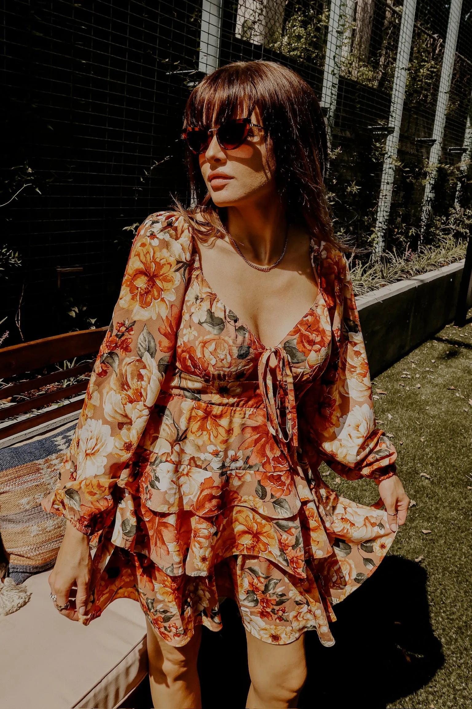 Buddylove Jodi Ruffle Mini Dress - Harvest