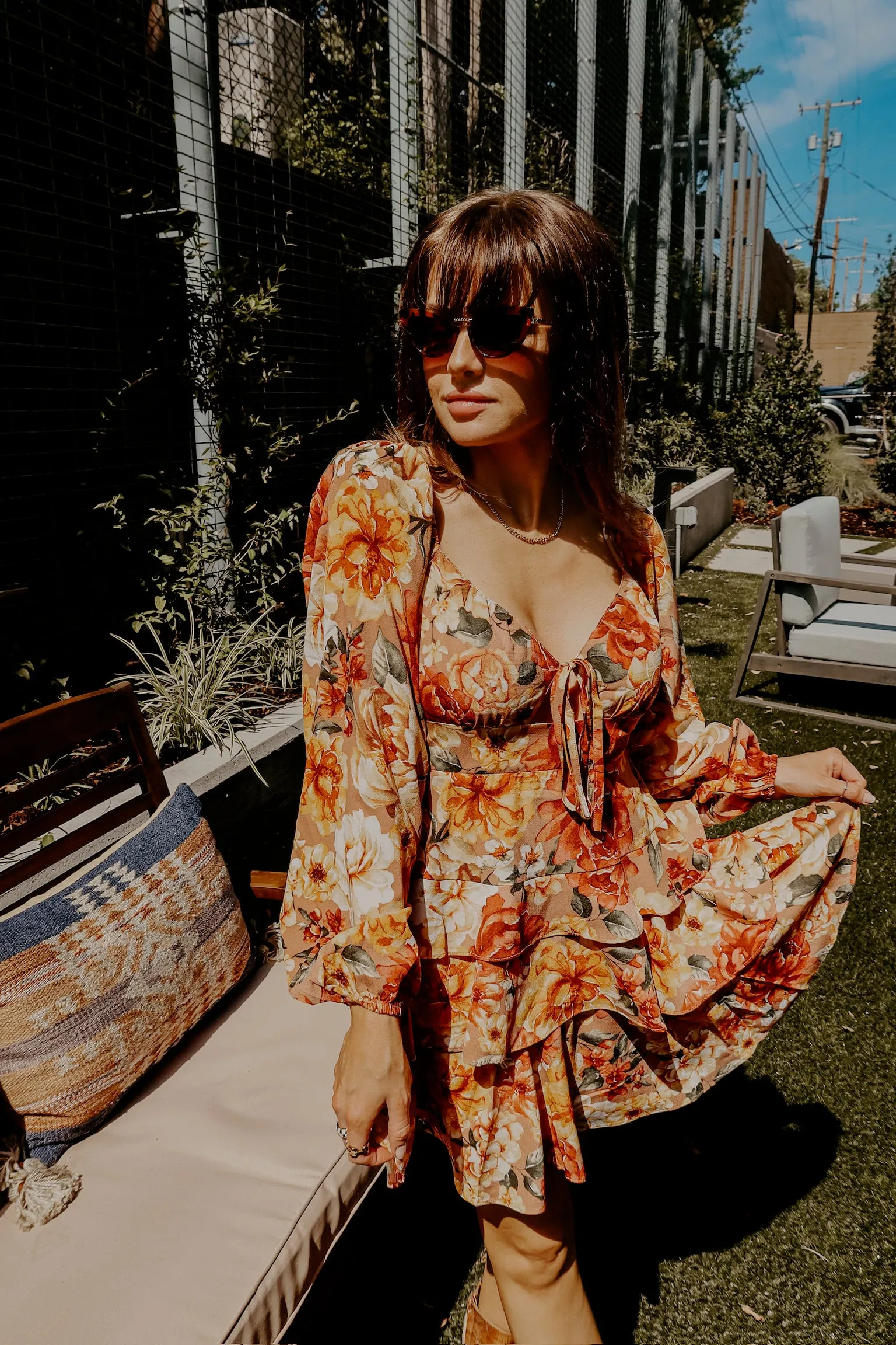 Buddylove Jodi Ruffle Mini Dress - Harvest