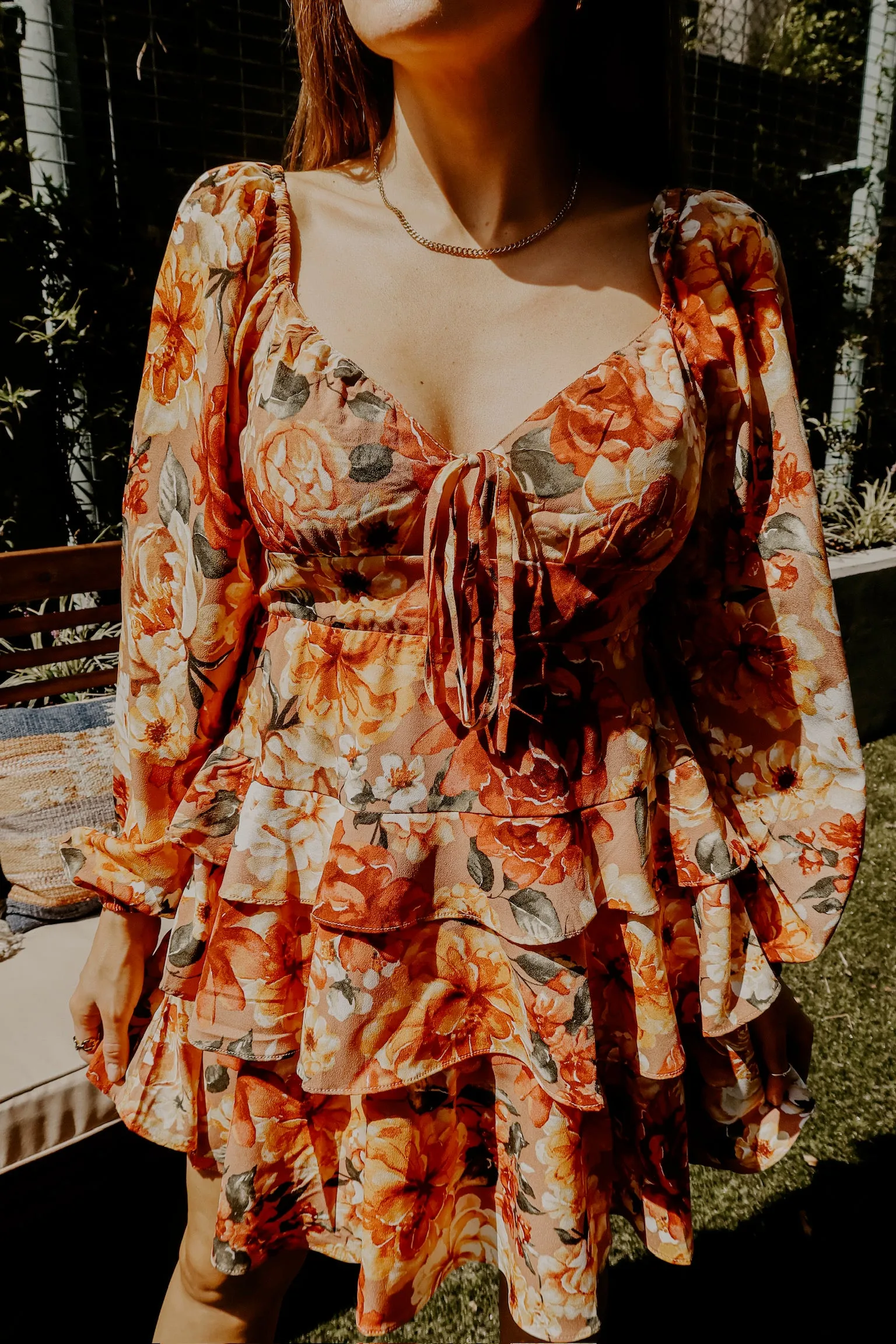 Buddylove Jodi Ruffle Mini Dress - Harvest