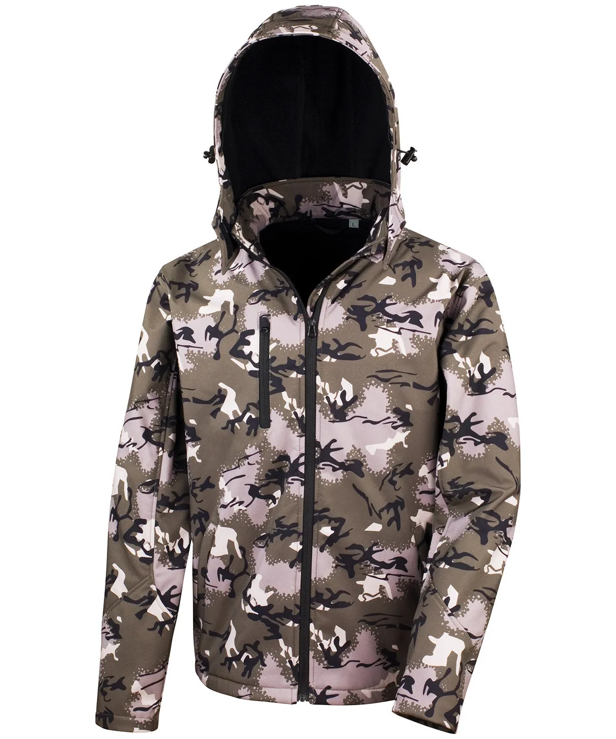 Camo TX performance hooded softshell jacket | Camo Green