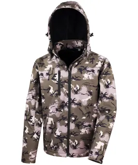 Camo TX performance hooded softshell jacket | Camo Green
