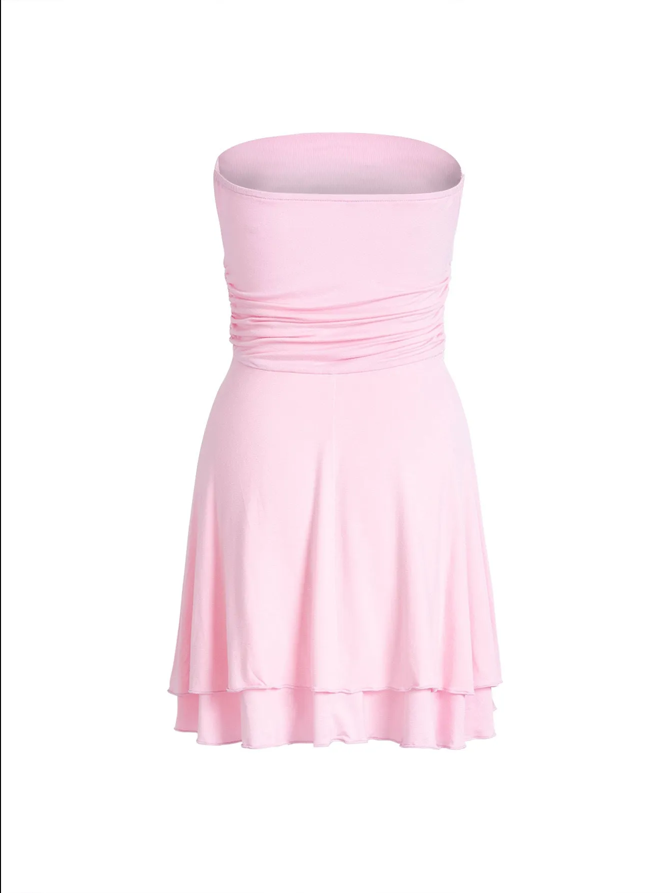 Candy Pleated  Tight  Elastic  Short Dresses with Tube-Top