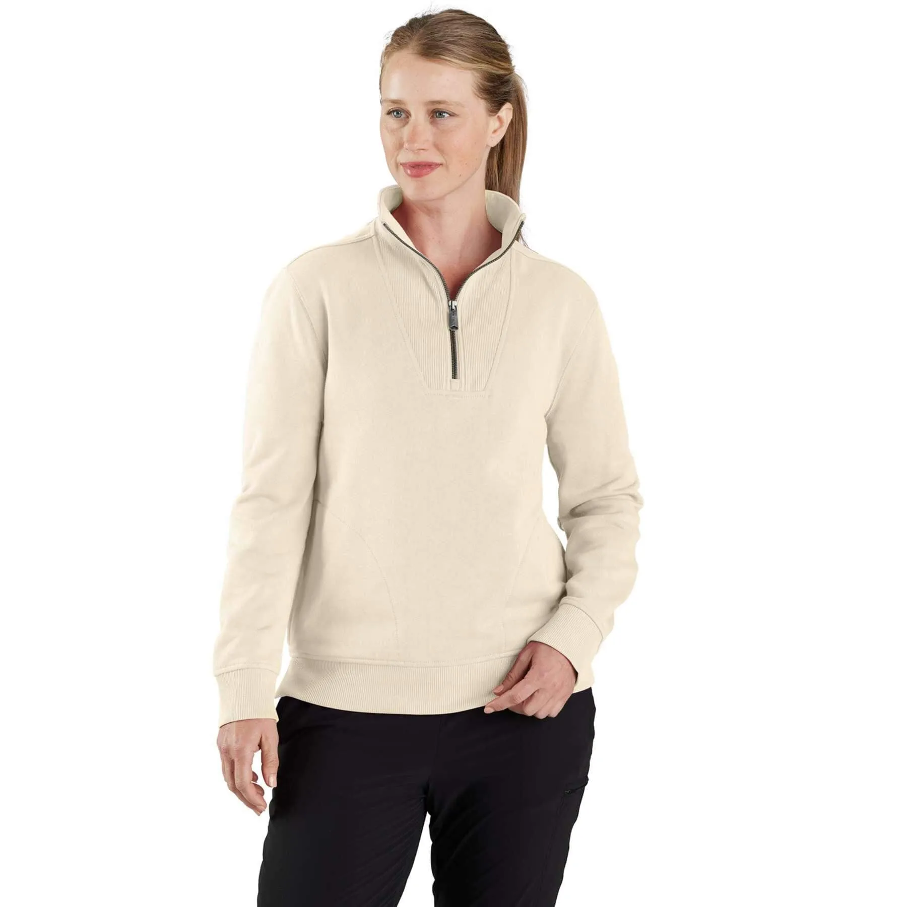 Carhartt Womens Relaxed Fit Midweight Tencel Fiber Series Half-Zip Sweatshirt 106451