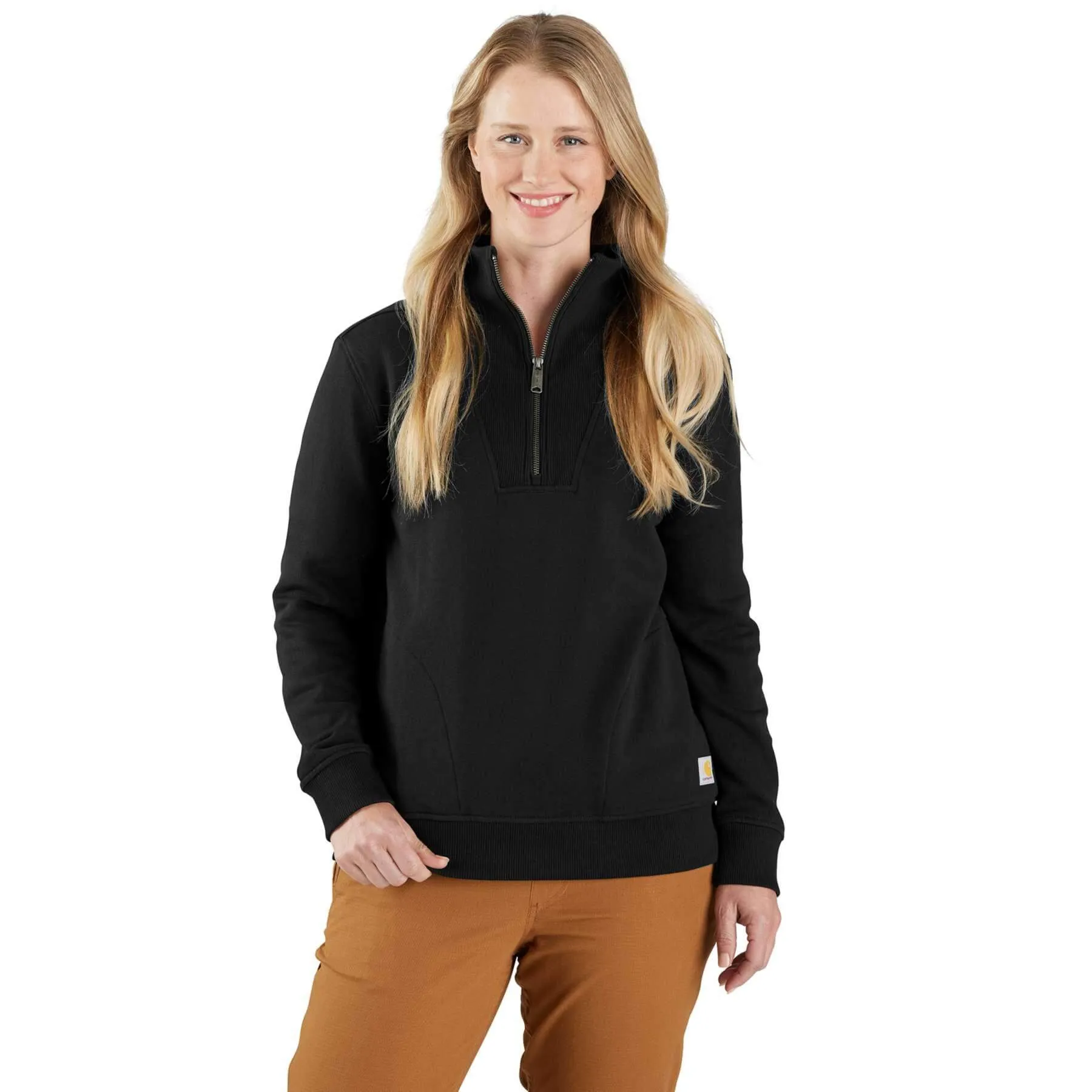 Carhartt Womens Relaxed Fit Midweight Tencel Fiber Series Half-Zip Sweatshirt 106451