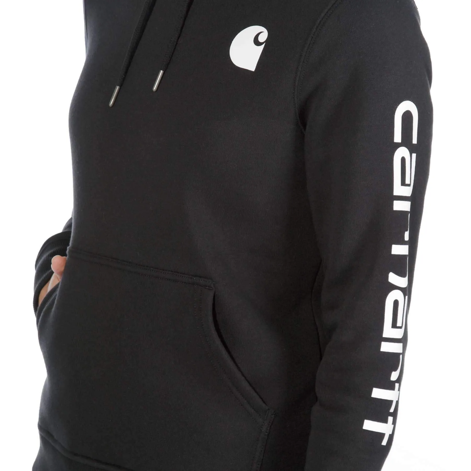 Carhartt Womens Sleeve Graphic Logo Hooded Sweatshirt 102791