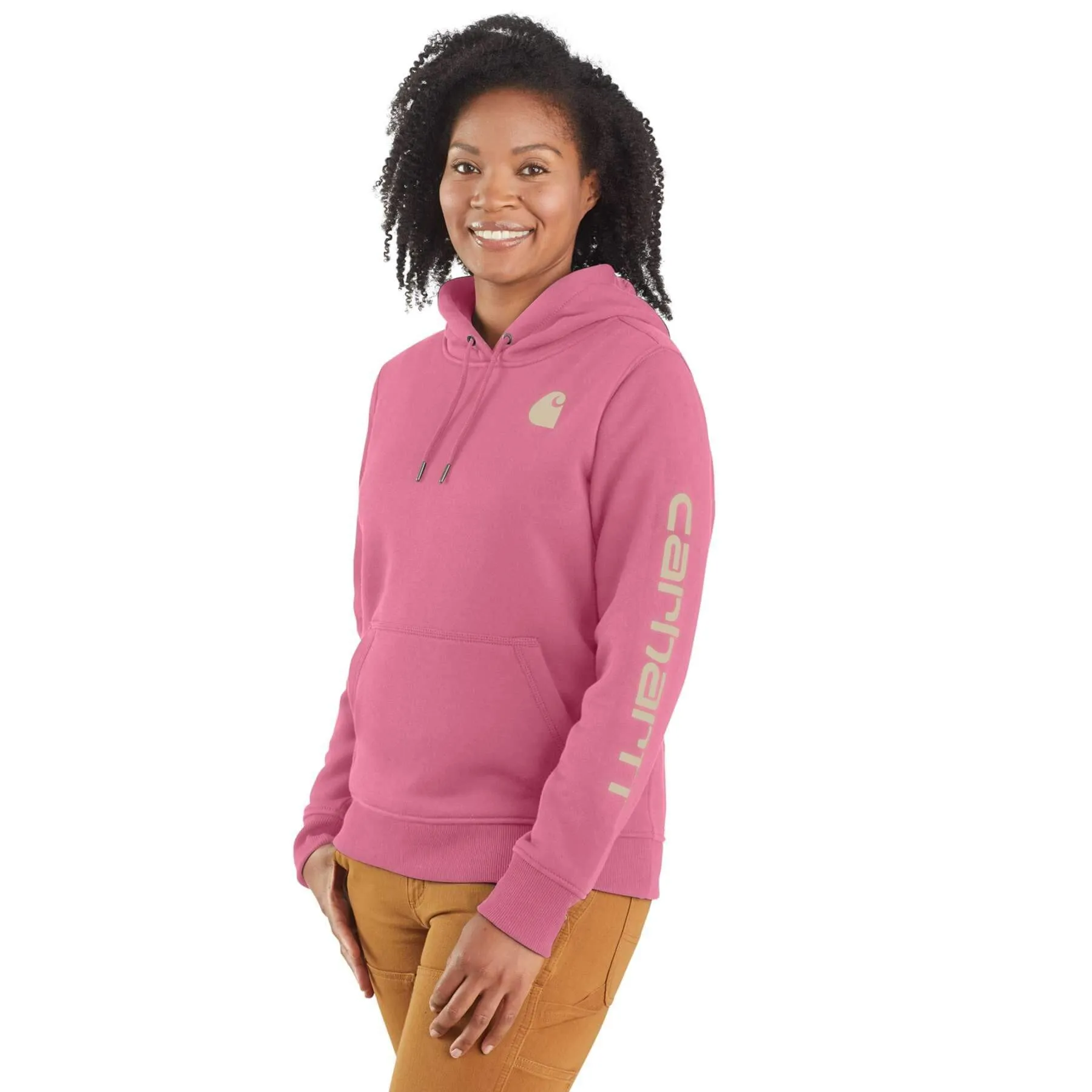 Carhartt Womens Sleeve Graphic Logo Hooded Sweatshirt 102791