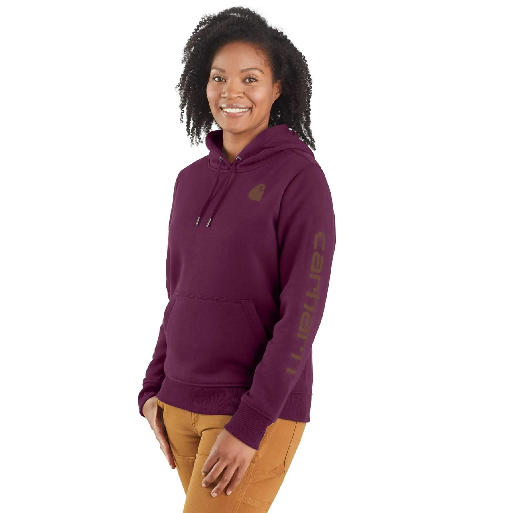 Carhartt Womens Sleeve Graphic Logo Hooded Sweatshirt 102791