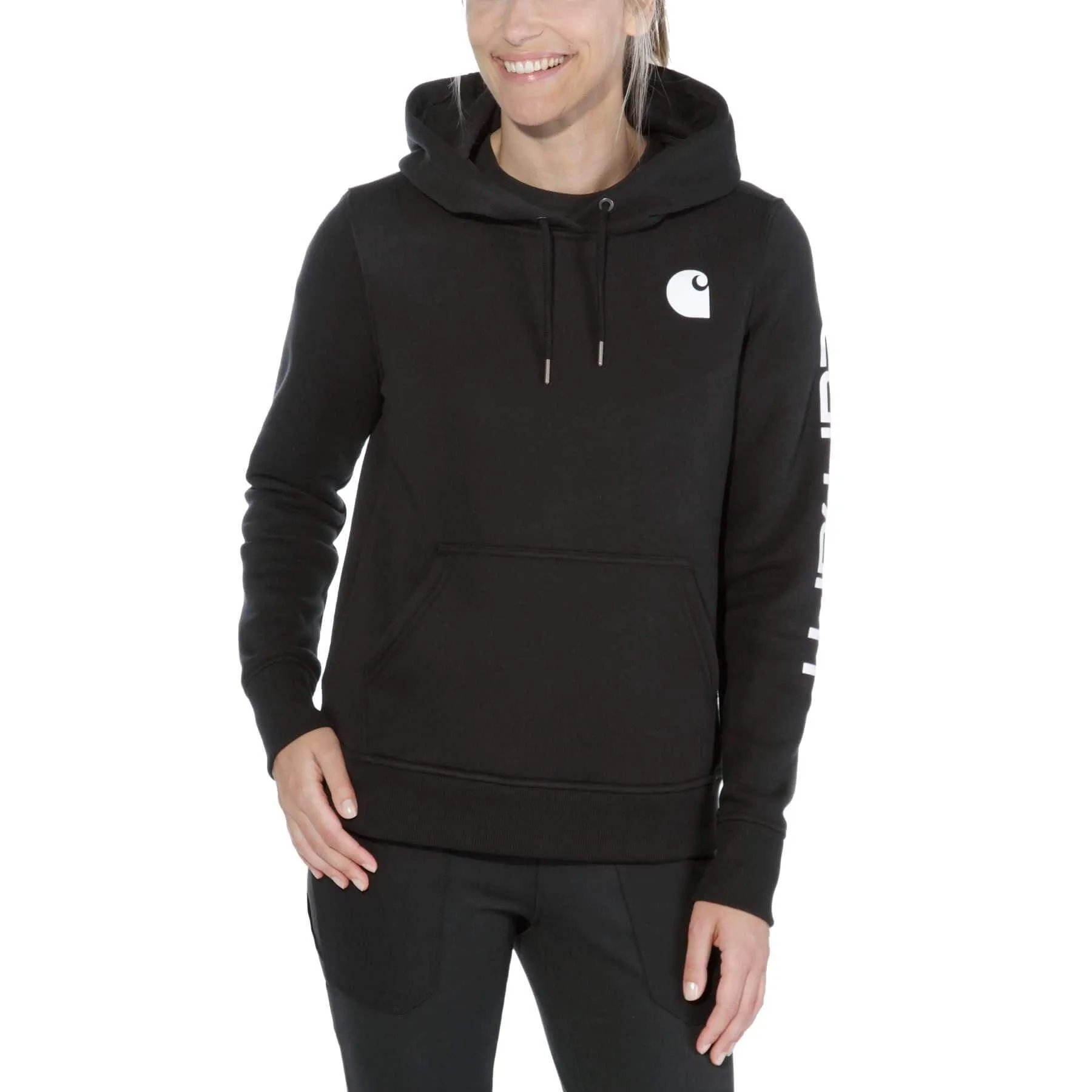 Carhartt Womens Sleeve Graphic Logo Hooded Sweatshirt 102791