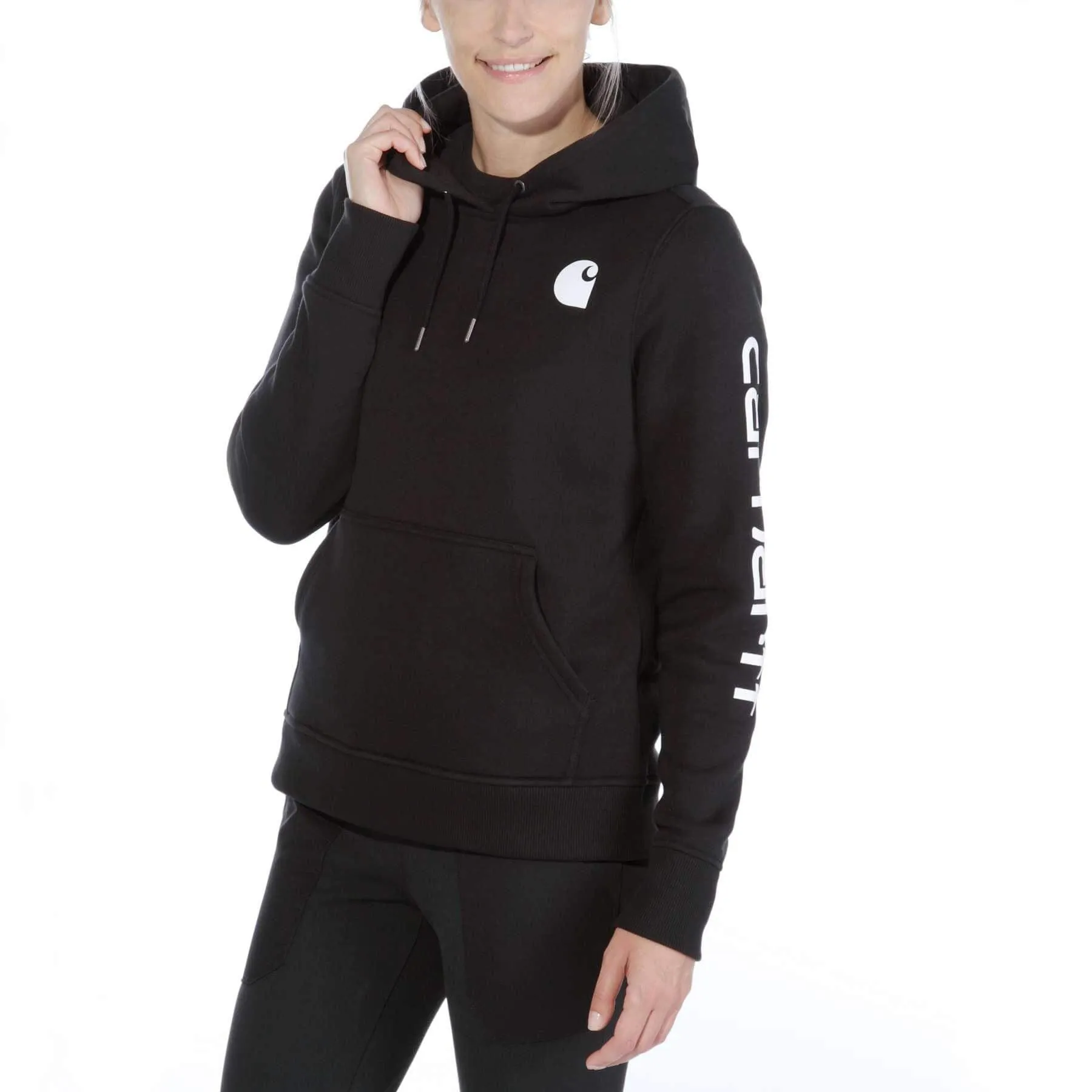 Carhartt Womens Sleeve Graphic Logo Hooded Sweatshirt 102791