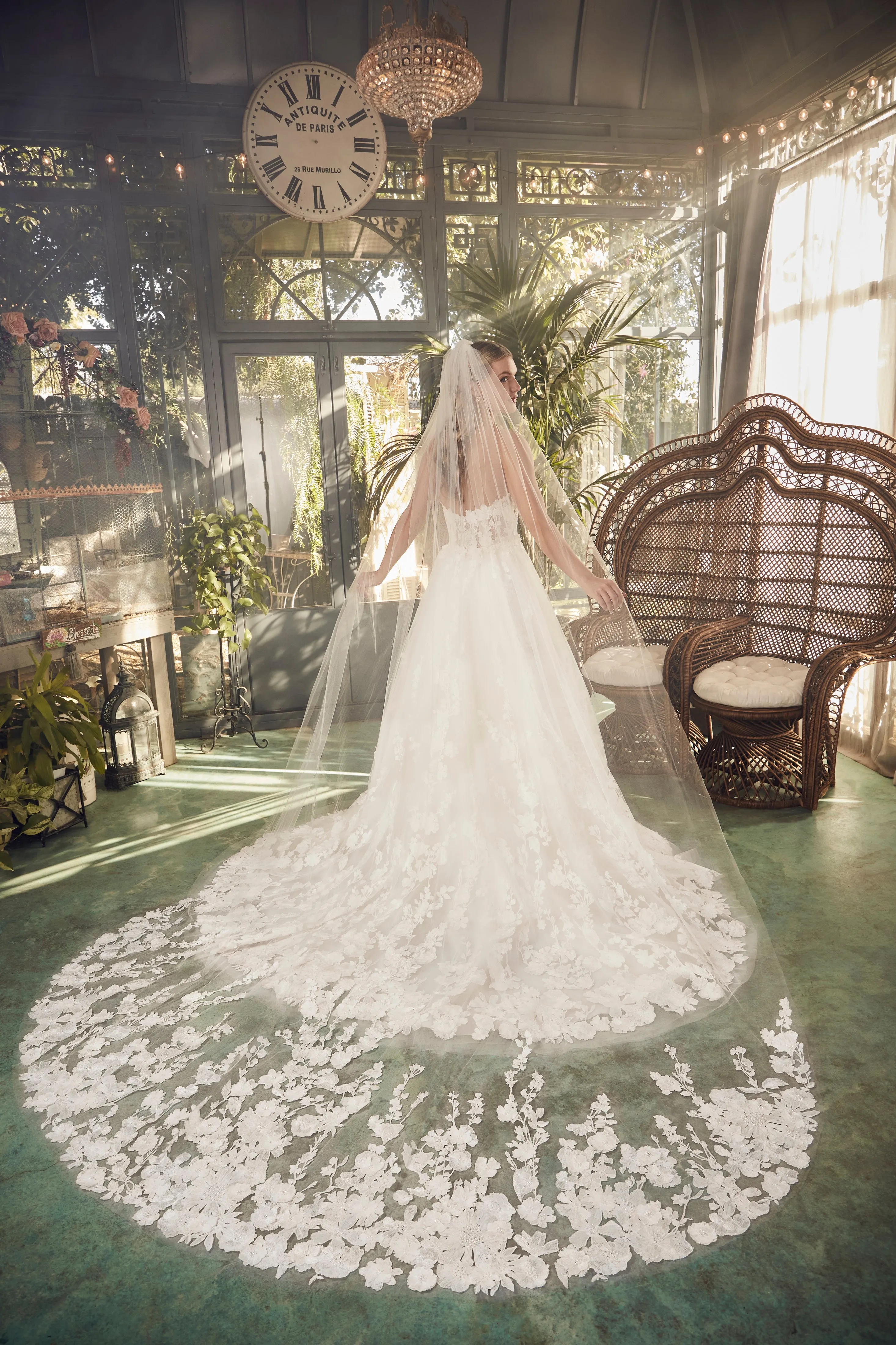 Casablanca Bridal 2481 Size 6 Ivory Nude Convertible Lace Wedding Dress Mermaid A Line Ball Gown Strapless