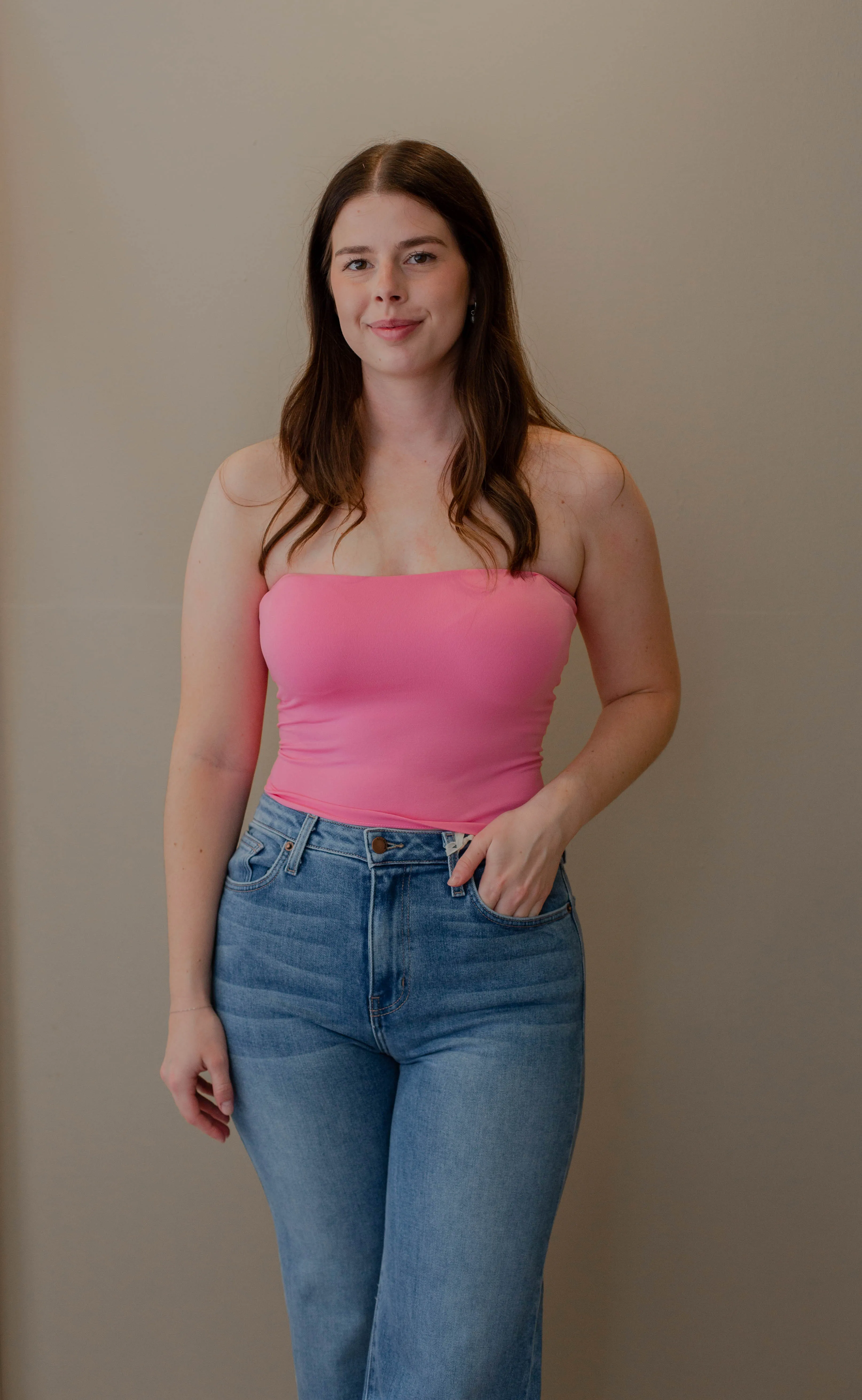 Chance Of A Lifetime Pink Tube Top