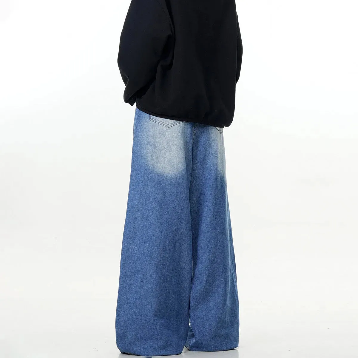 Clean Blue Loose Baggy Jeans