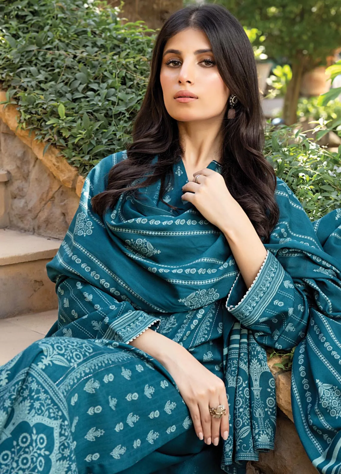 D#1009C LSM Lakhany Cashmi Vool Printed Collection 1122 V-2