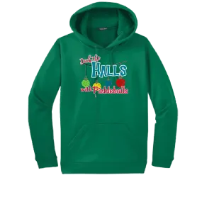 Deck the Halls with Pickleballs | Unisex Hoodie Athletic Sweatshirt | 50% Cotton/50% Polyester