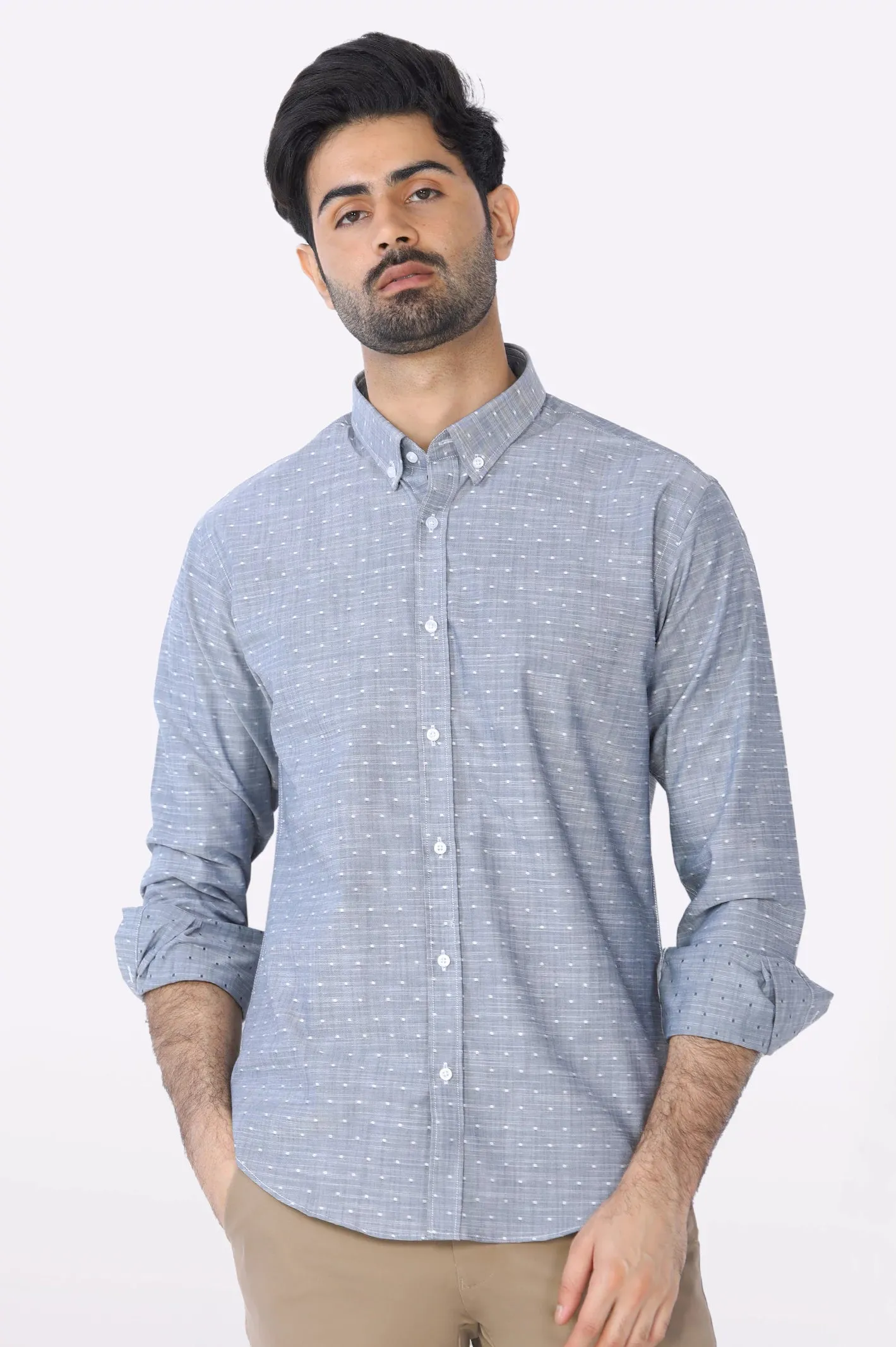 Dotted Textured Casual Shirt