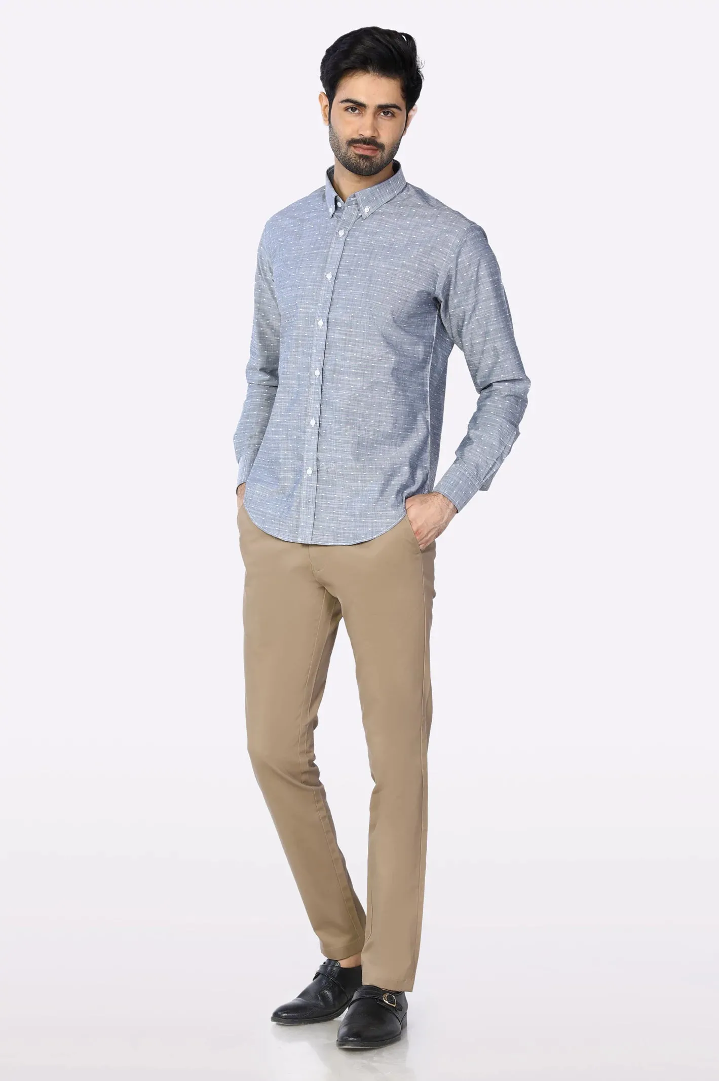 Dotted Textured Casual Shirt