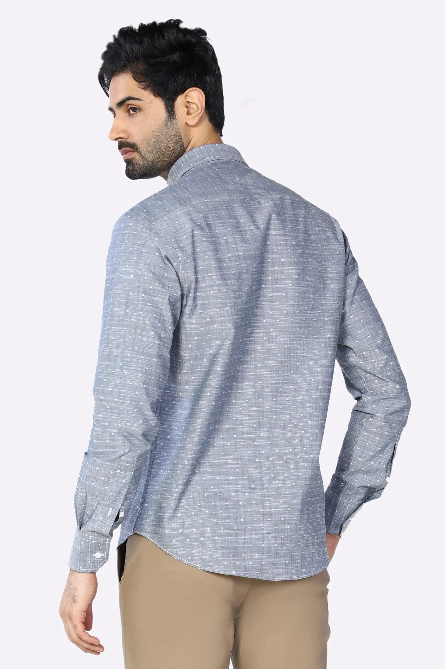 Dotted Textured Casual Shirt