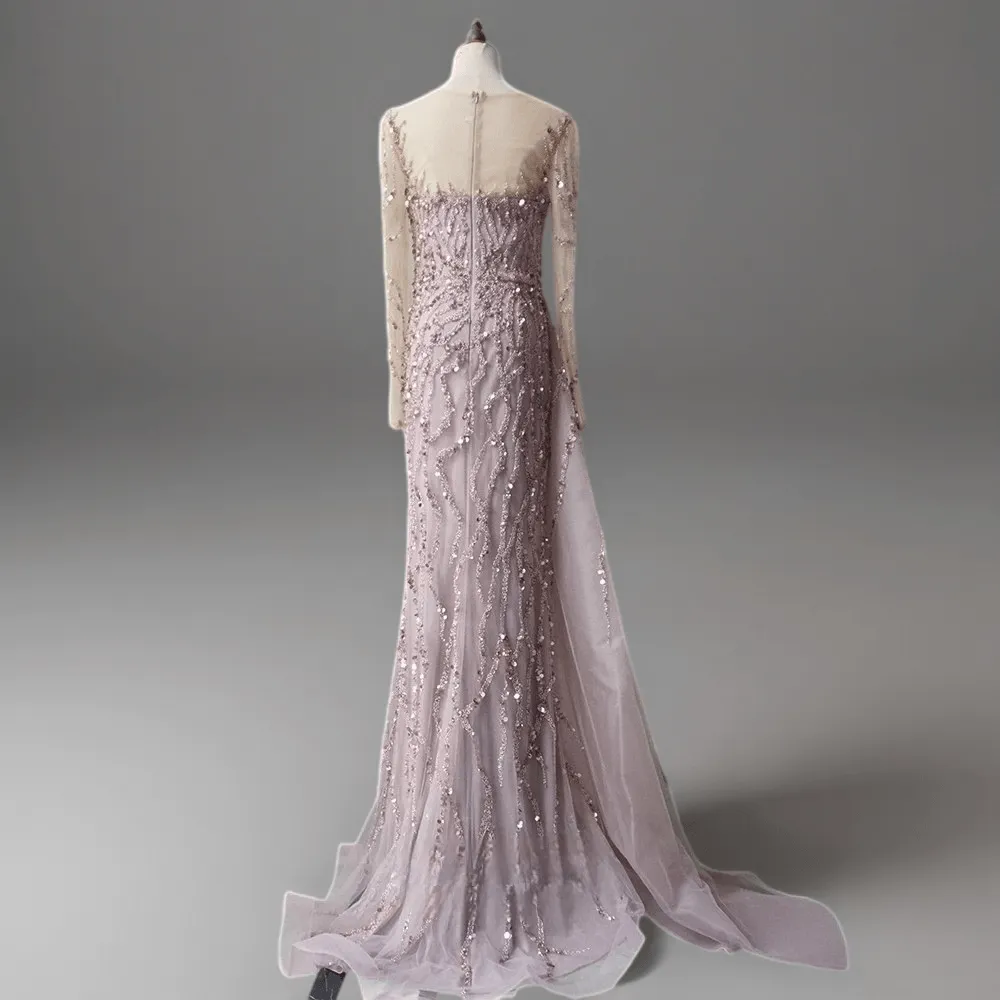 Elegant Pink Embellished Dress with sleeves and Pretty Sequin Dress with Overlay - Pink Sequin Evening Gown Plus Size