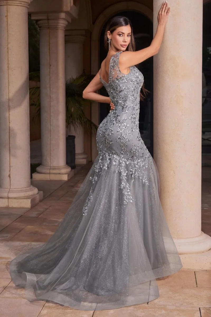EMBELLISHED MOB MERMAID GOWN CDCB128