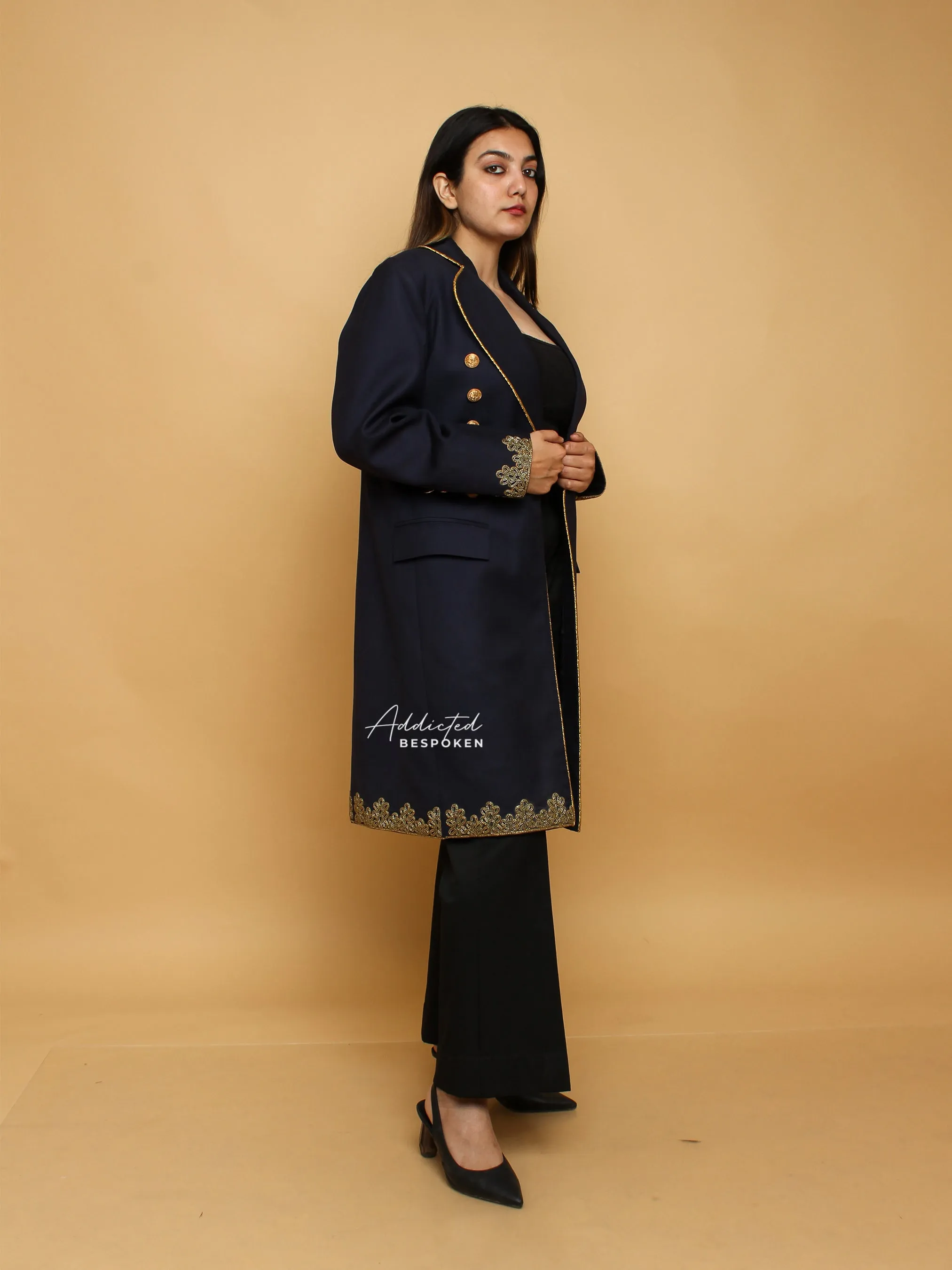 Embroidered Cocktail Blazer