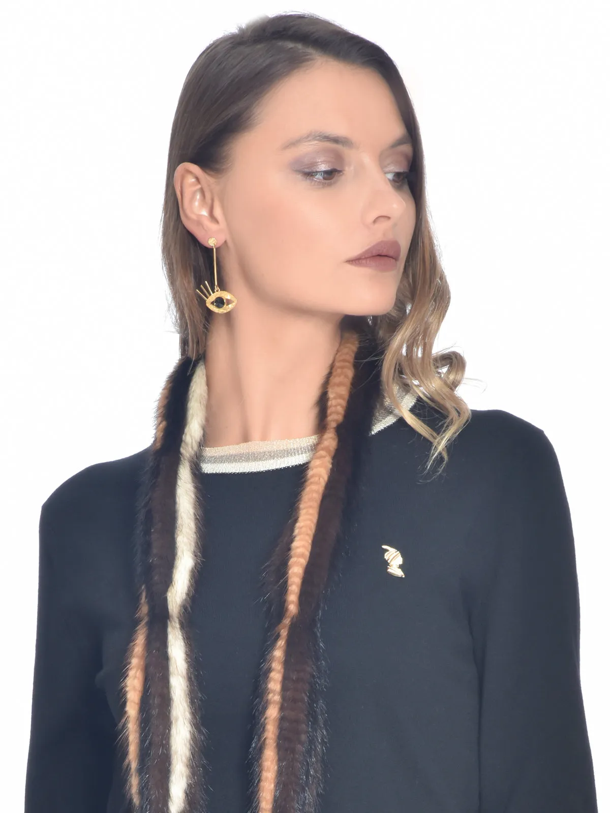 Eye jet Earrings