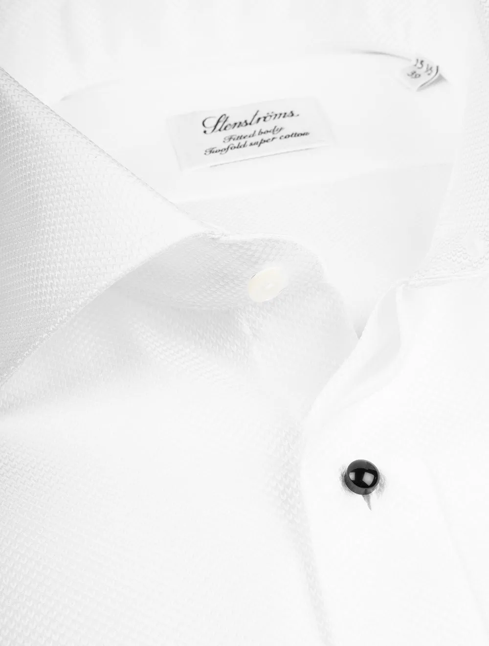 Fitted Body Evening Dress Shirt White